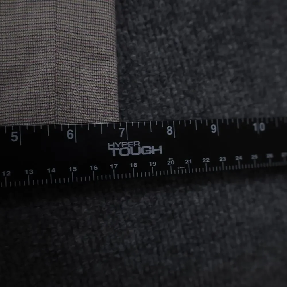 Uniqlo Dress Pants Mens 31x29 Beige Check Slim Fit Stretch Elastic Waist Office